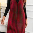  Midnight Houndstooth Holiday Jumper Dress