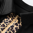  Wild Noir Zip-Collar Mini Dress