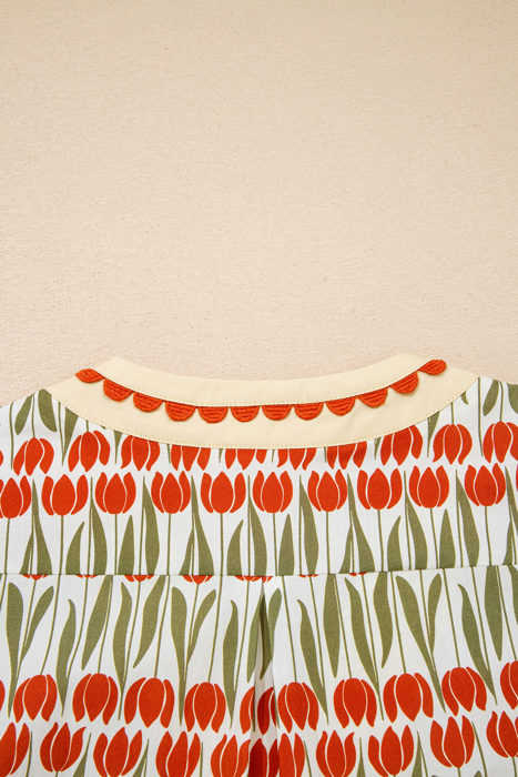 Tulip Grove Scallop Mini Dress