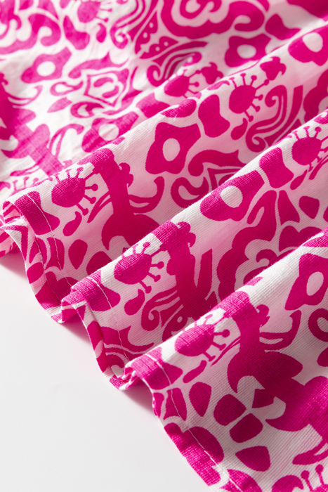 Hot Pink Ikat Heart Mini Dress