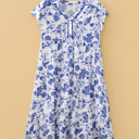  Blue Willow Breeze Tiered Midi Dress