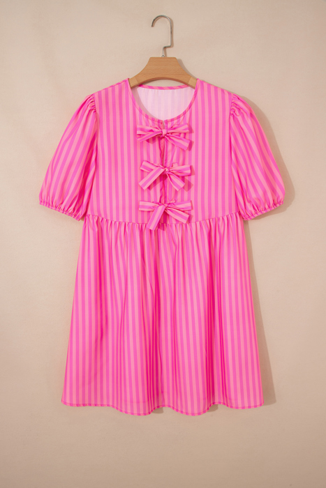 Pink Lemonade Bow Babydoll Dress