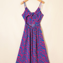  Vivid Floral Twist Maxi Dress