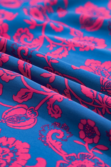 Vivid Floral Twist Maxi Dress
