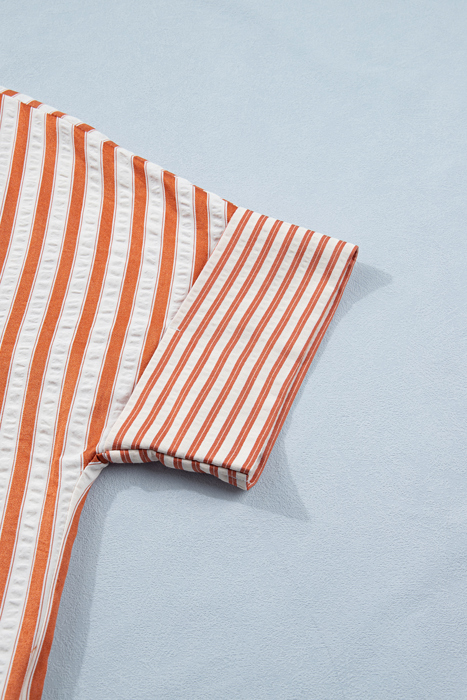 Caramel Coast Seersucker Shift Dress