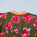  Olive Blossom Charm Midi Dress
