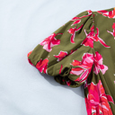  Olive Blossom Charm Midi Dress