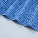  Sky Gingham Tie-Sleeve Midi Dress