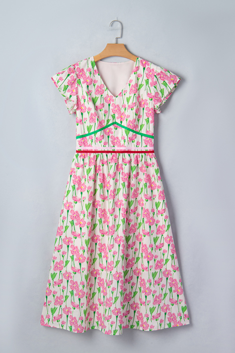 Blushing Meadow Midi Dress