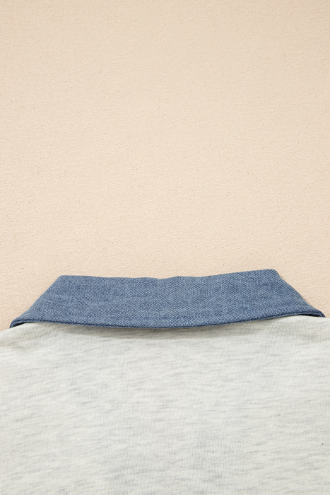 Coastal Stroll Denim Polo Dress