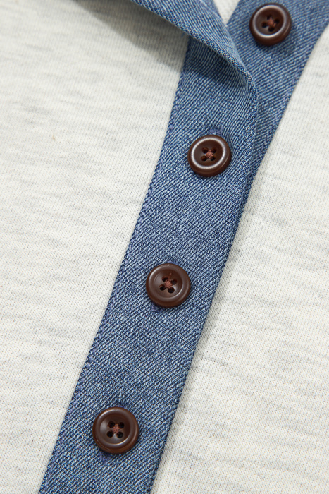 Coastal Stroll Denim Polo Dress