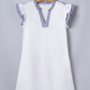  Seaside Charm Ruffle Shift Dress