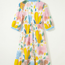  Sunlit Garden Breeze Midi Dress