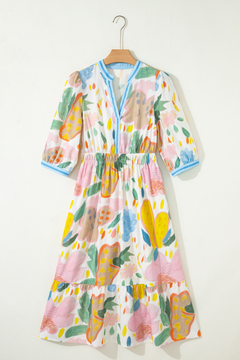Sunlit Garden Breeze Midi Dress