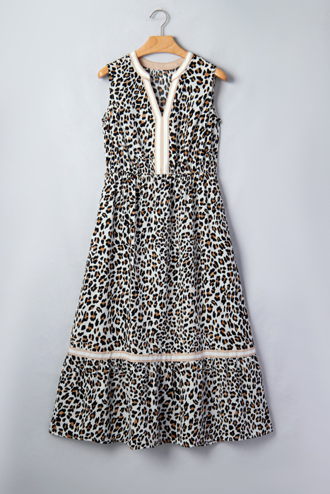 Untamed Elegance Leopard Maxi Dress