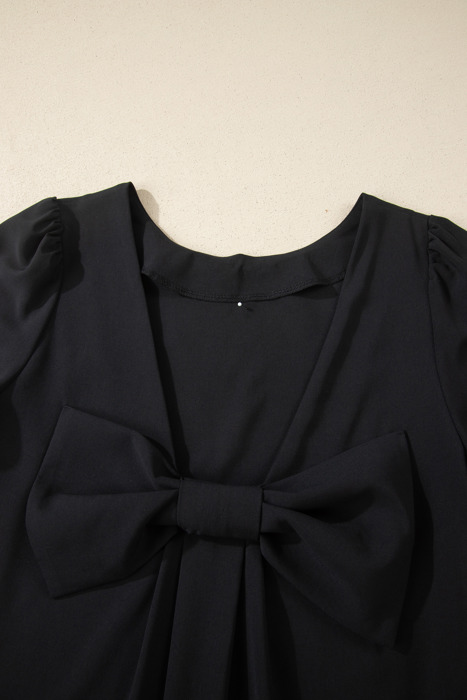 Midnight Bow Affair Mini Dress