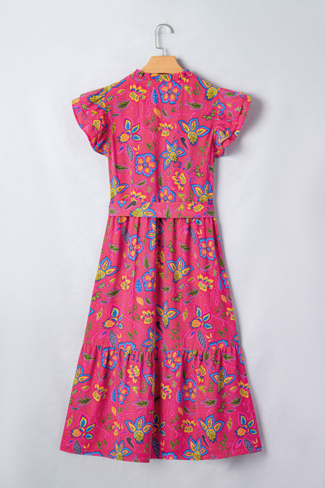 Fiesta Bloom Ruffle Midi Dress