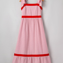  Cherry Coastline Tie-Shoulder Maxi Dress