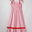  Cherry Coastline Tie-Shoulder Maxi Dress
