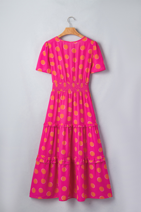 Pink Lemonade Polka Dot Midi Dress