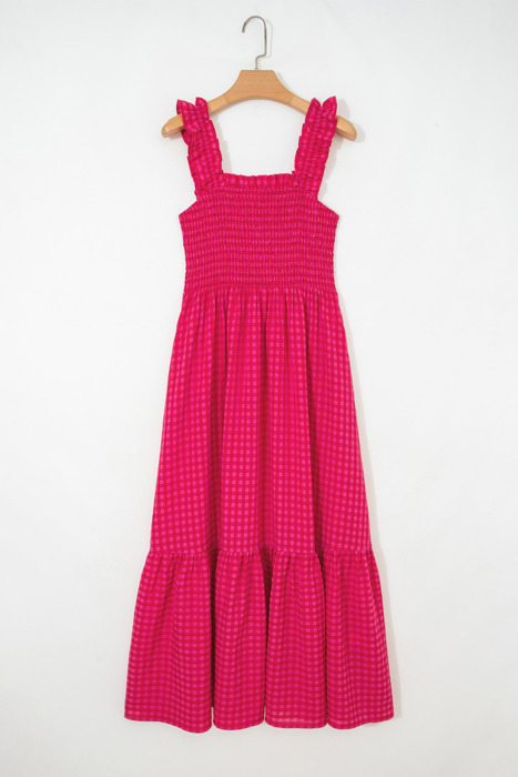 Pink Lemonade Picnic Gingham Maxi Dress