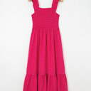  Pink Lemonade Picnic Gingham Maxi Dress