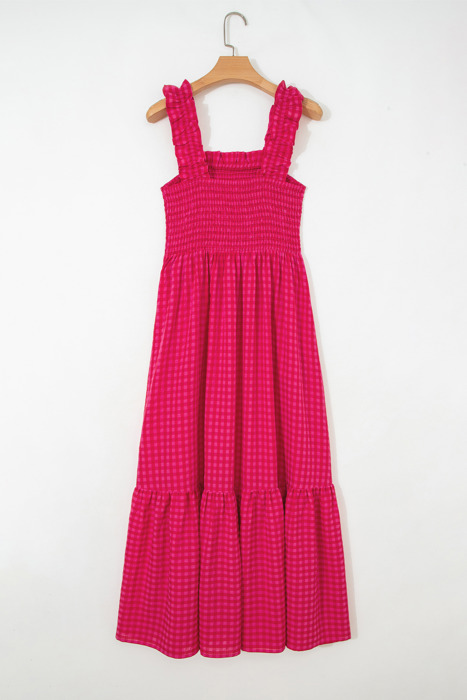 Pink Lemonade Picnic Gingham Maxi Dress