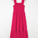  Pink Lemonade Picnic Gingham Maxi Dress