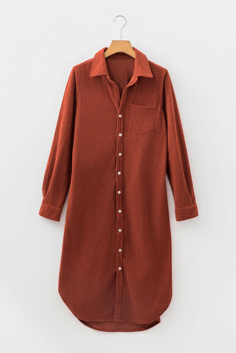 Autumn Hearth Corduroy Shirt Dress