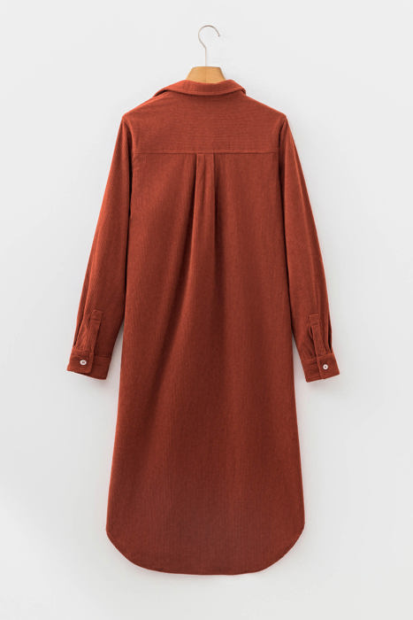 Autumn Hearth Corduroy Shirt Dress