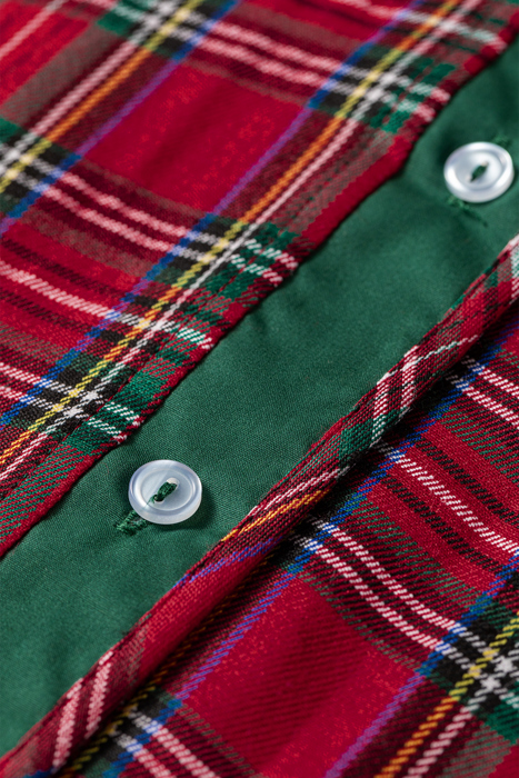 Holly Manor Plaid Ruffle Shirt Dress