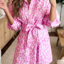  Pink Petal Wild Shirt Dress