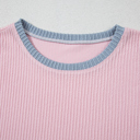  Pastel Ribbed Lounge Set