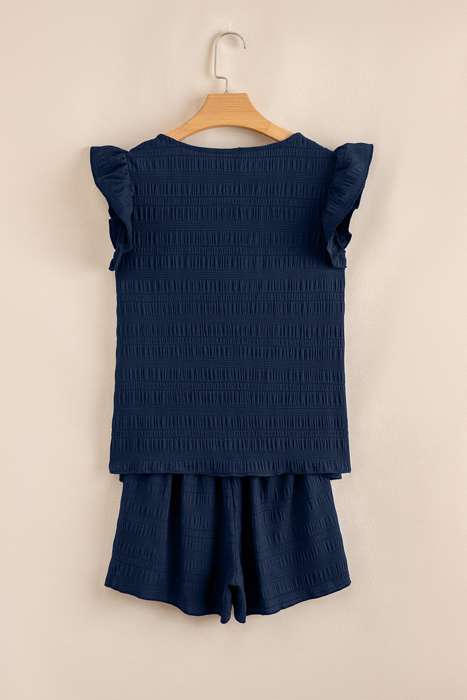 Midnight Blue Breeze Ruffle Set