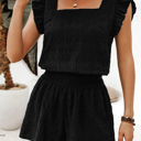  Midnight Black Breeze Ruffle Set