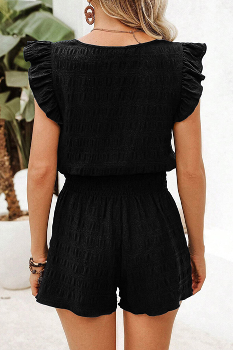 Midnight Black Breeze Ruffle Set