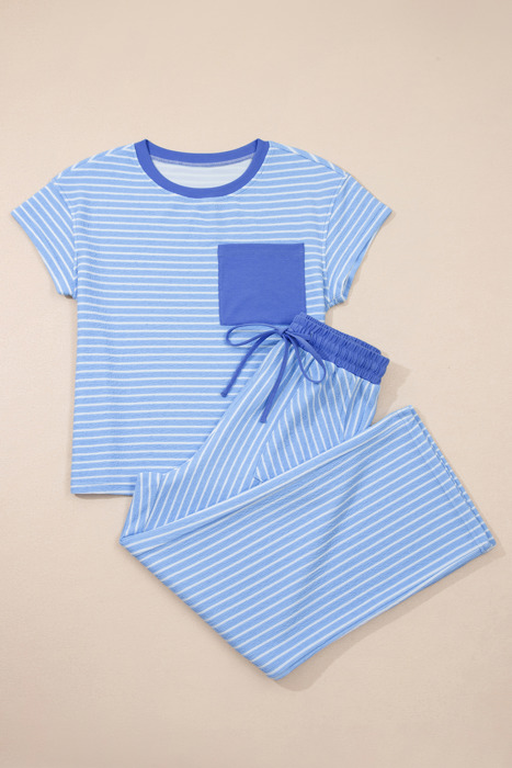 Bluebell Breeze Stripe Lounge Set