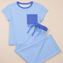  Bluebell Breeze Stripe Lounge Set
