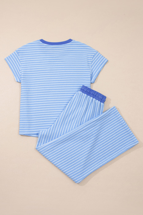 Bluebell Breeze Stripe Lounge Set