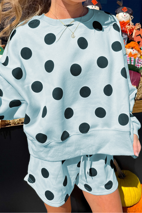 Minty Blue Dot Lounge Set