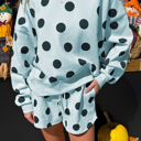  Minty Blue Dot Lounge Set