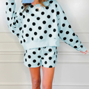  Minty Blue Dot Lounge Set