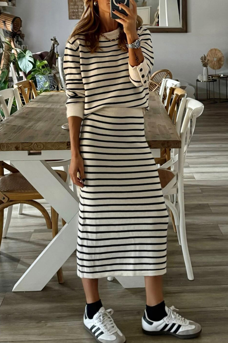 Coastal Stripe Knit Set