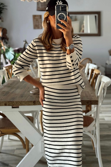 Coastal Stripe Knit Set