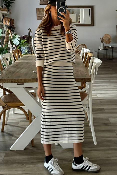 Coastal Stripe Knit Set
