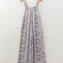  Willow Mist Textured Floral Overalls