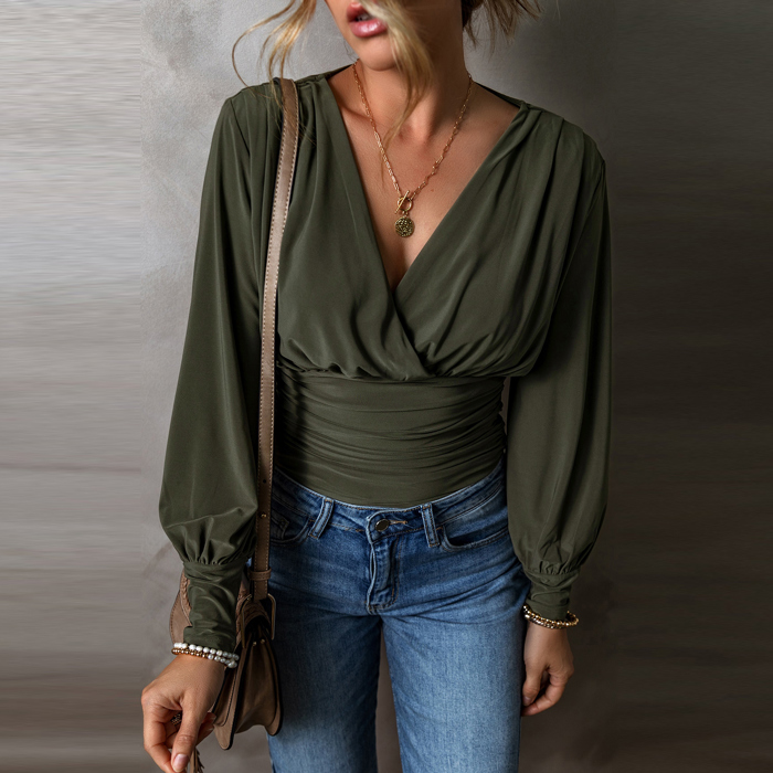 Midnight Muse Ruched Bodysuit