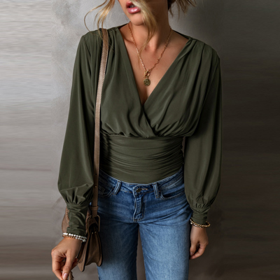 Midnight Muse Ruched Bodysuit
