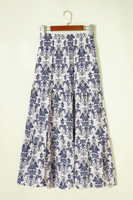 Santorini Stroll Printed Maxi Skirt