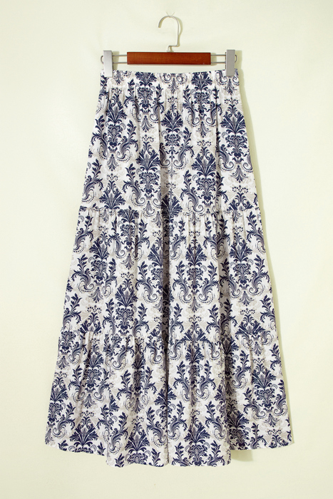Santorini Stroll Printed Maxi Skirt